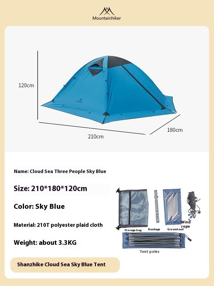 Wetterfestes Campingzelt mit UV- & Regenschutz
