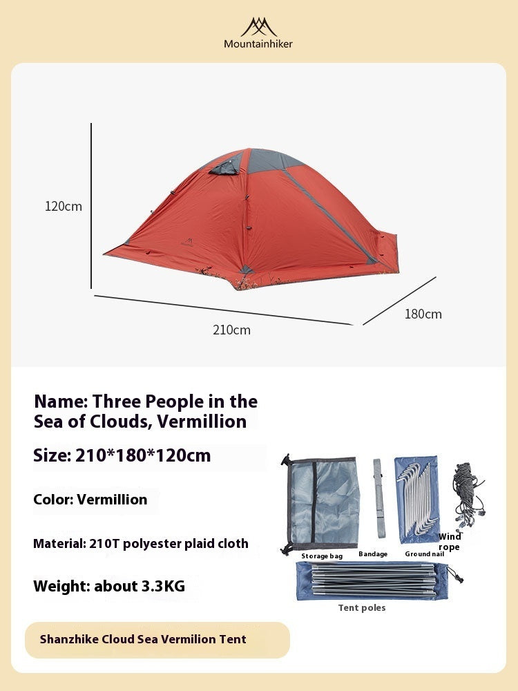 Wetterfestes Campingzelt mit UV- & Regenschutz